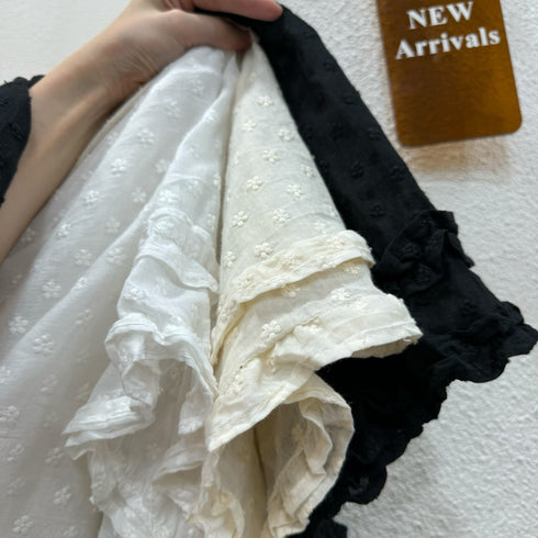 Ladies Embroider Ruffle Border Skirts
